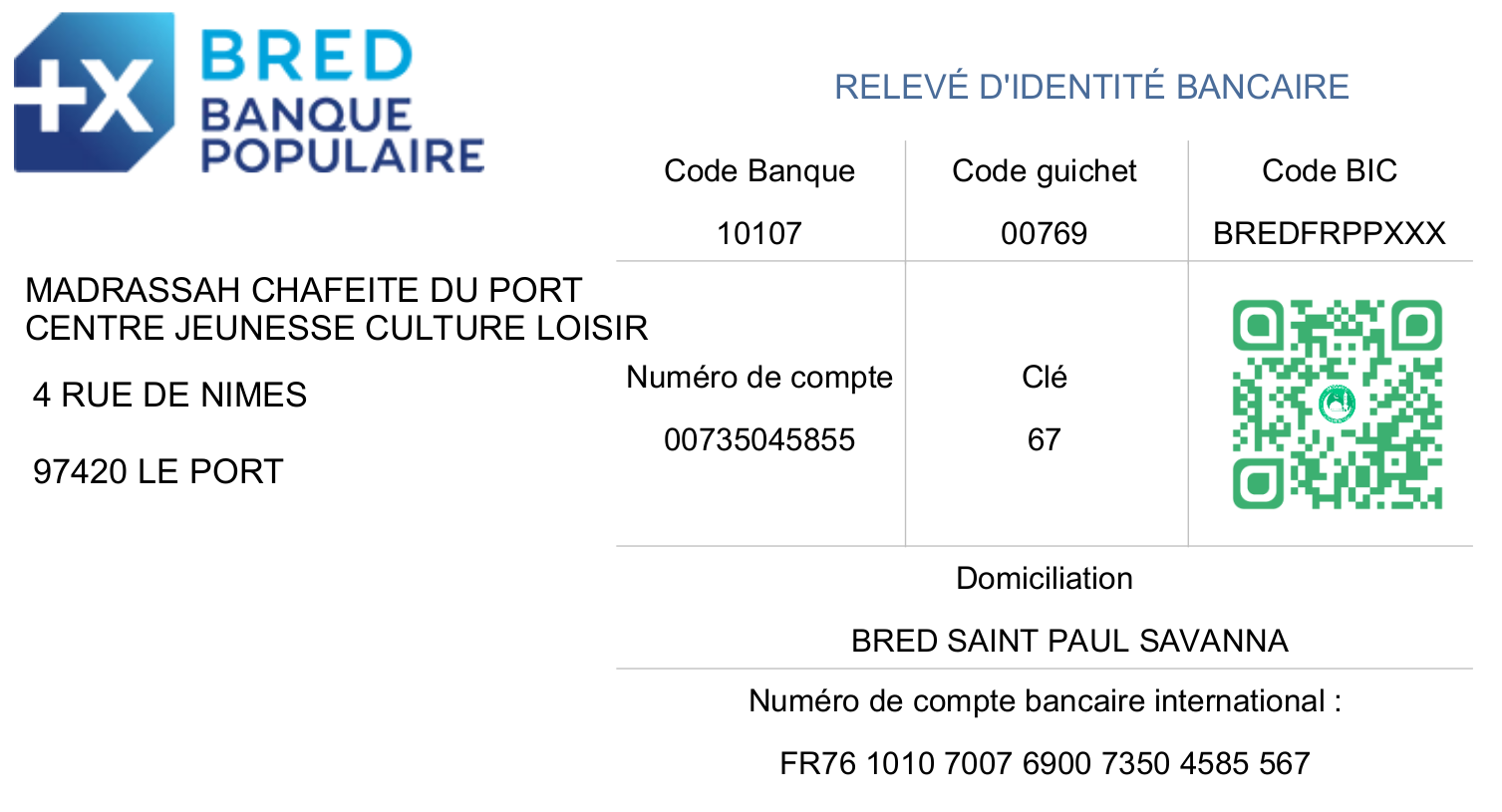 Rib madrassah chafeite du Port